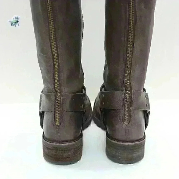 LL Bean Women's Brown Leather Rustic Harness Riding Boots Size US 6 M - Picture 7 of 12